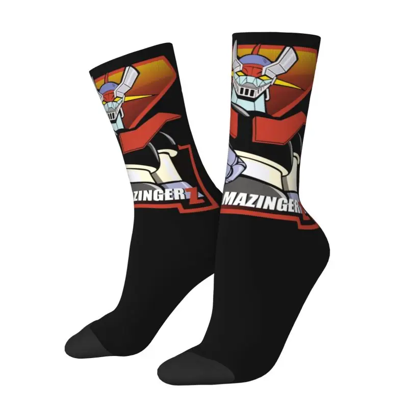 Funny Mens Mazinger Z Anime Dress Socks Unisex Warm Breathbale 3D Printed UFO Robot Grendizer Crew Socks