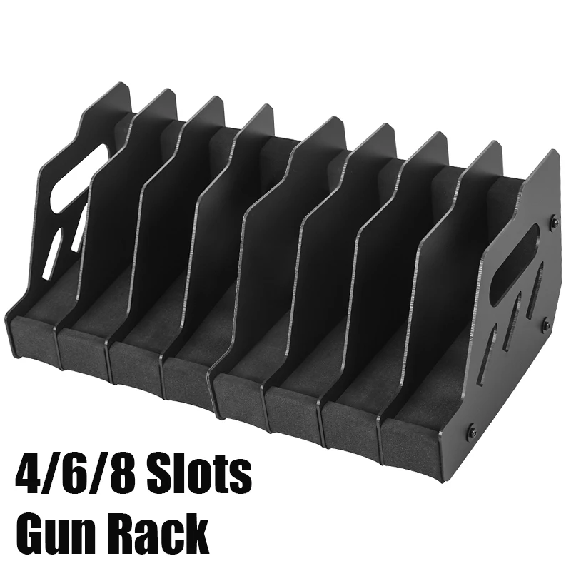 Support pour pistolet à 4/6/8 fentes, Support pour armes à pistolet, Support Glock en mousse souple amélioré pour pistolet, armoire de rangement sûre, organisateur de Support pour pistolet