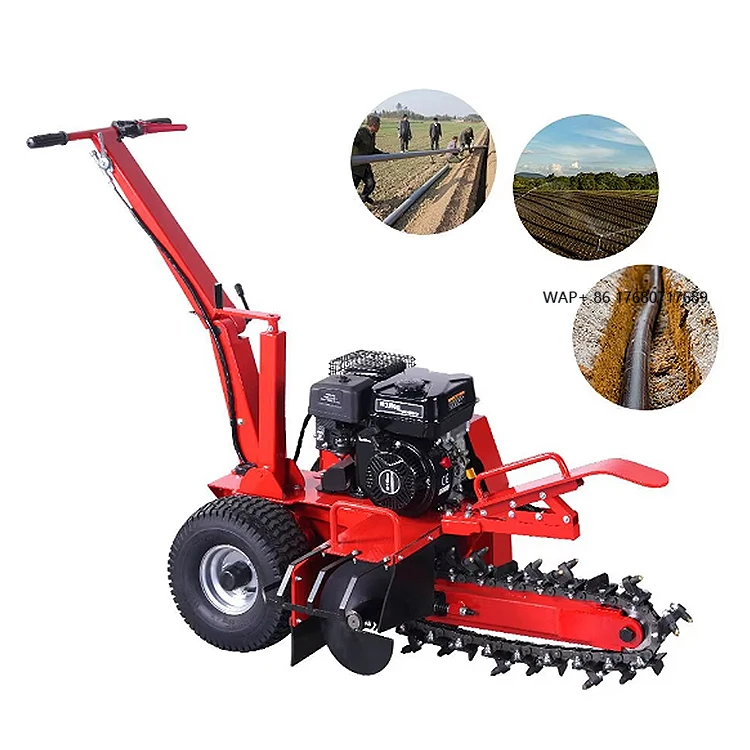 Professional High Efficiency Mini Chain Trencher Machine/ Agricultural Trencher Machine Soil Loosening Trencher Machine