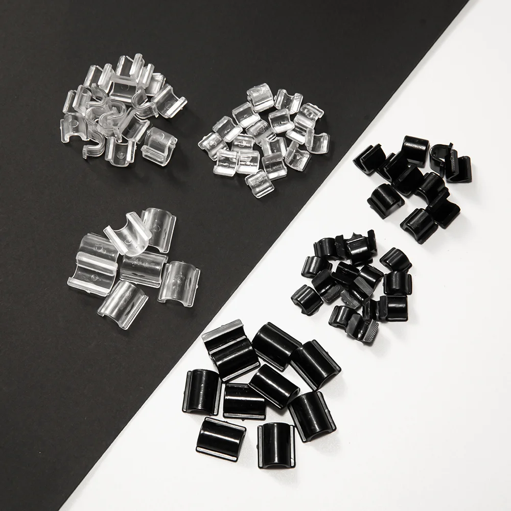 100pcs Plastic Buckle Clasp Connector For DIY Elastic Hair Rubber Ties Bands Bow Jewelry Making Supplies Accessories Materials