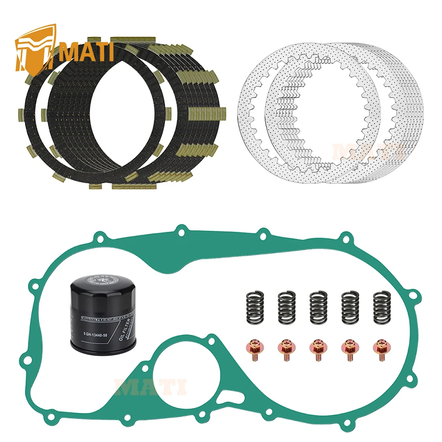 

Clutch Friction & Steel Plates w/Gasket Oil Filter Kit for Kawasaki Vulcan 800 900 VN800 VN900 1995-2024 13088-1133 13088-1051