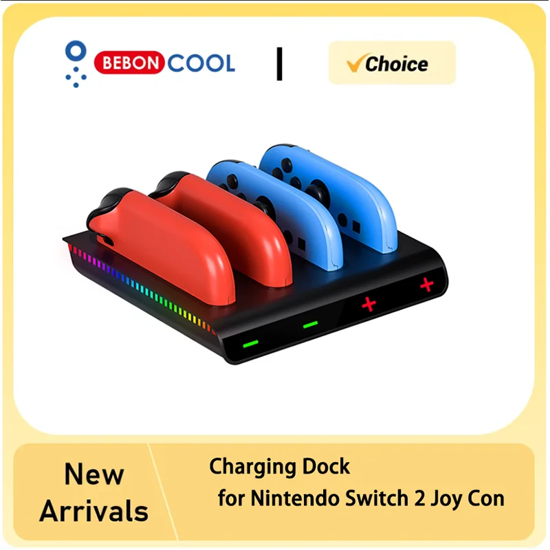 BEBONCOOL Charging Dock for Switch 2 Joy Con & OLED Model  Charging Station  Charger for Switch 2 OLED Control