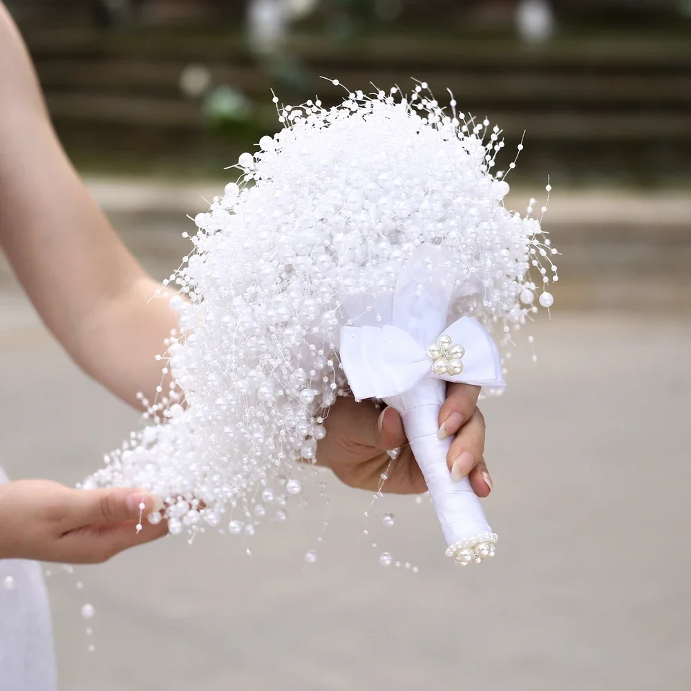 

Bridal Accessories Wedding Bouquet Bridal Holding Flowers Pure Pearls Bridesmaid Flowers Fashion Bridal Bouquets In Stock Comb