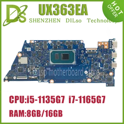 UX363EA Mainboard For ASUS Zenbook Flip 13 OLED UX363E BX363EA RX363EA Laptop Motherboard I5 I7 11th Gen 8GB/RAM 100% tested