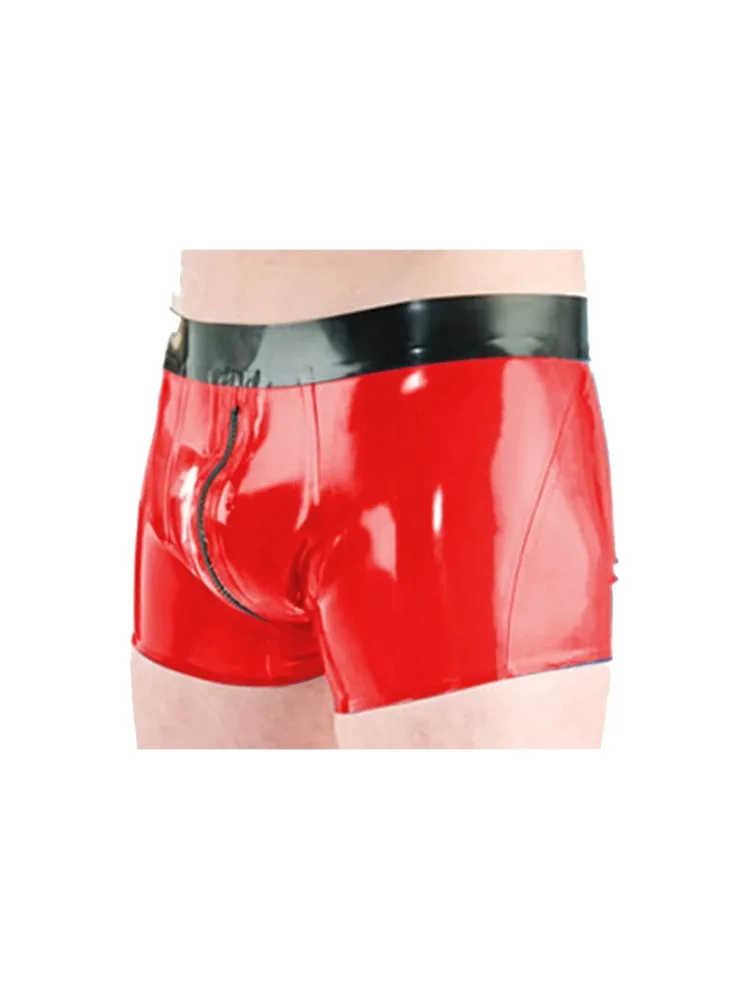 

Латексный резиновый облегающий костюм на Хэллоуин, вечерние клубы, косплей, молния в промежности шорт-боксеры