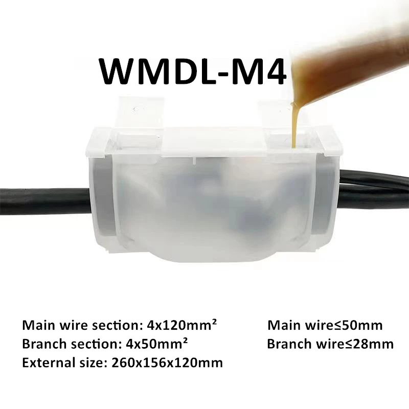 Outdoor onderwaterpompkabelconnector IP68 waterdichte drieweg lijminjectie beschermingsdoos aansluitdoos voor elektrische bedrading