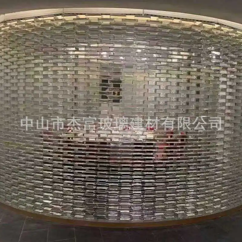 Glass Brick, Square Hollow Art Mirror Glass Brick, Ice Shadow Pattern Bathroom Crystal Polished Glass Brick Manufacturer