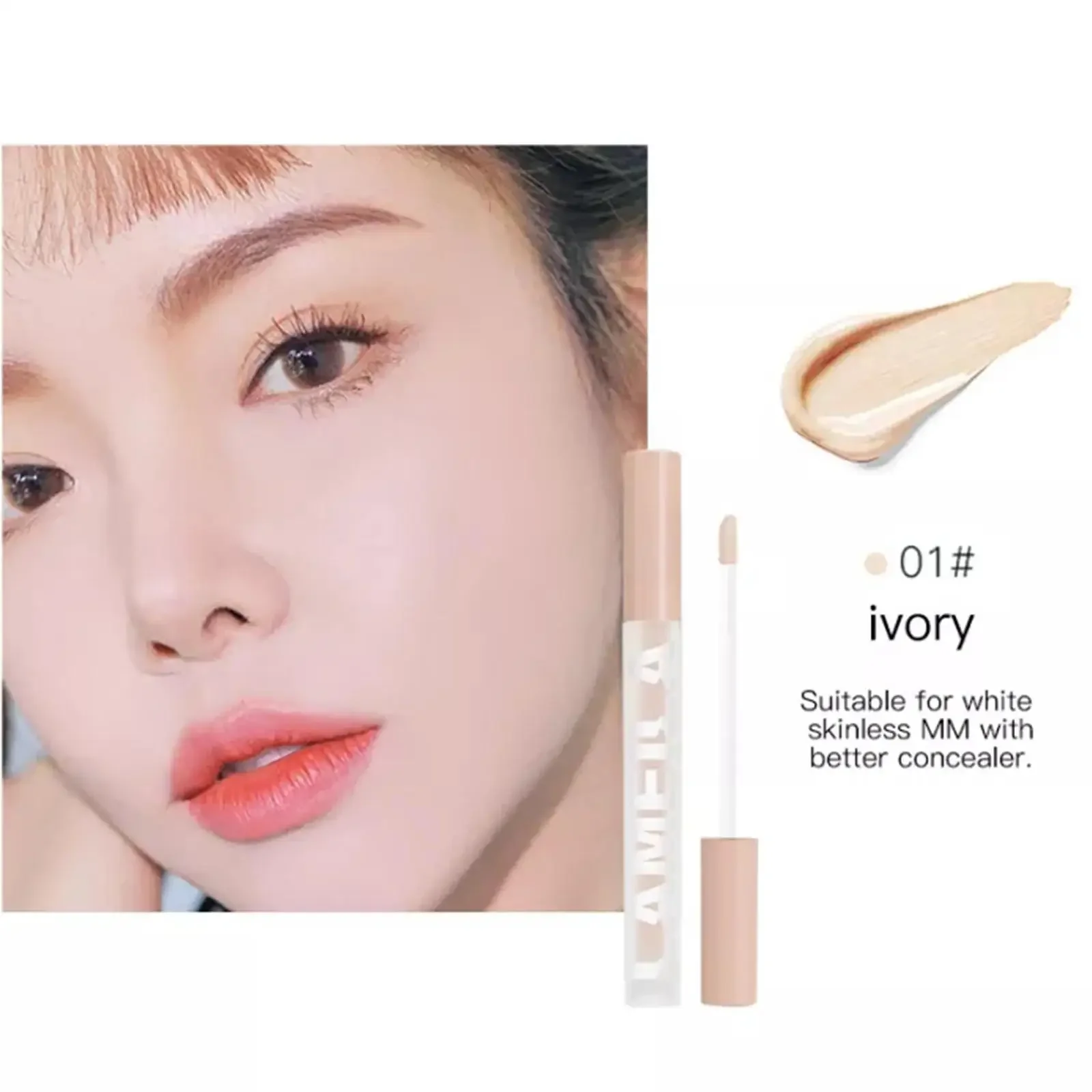 Eye Liquid Concealer Base 3 Colors Full Coverage Suit For All Skin Face Makeup Lip/Dark Eye Circle Cover Concealer Long Lasting