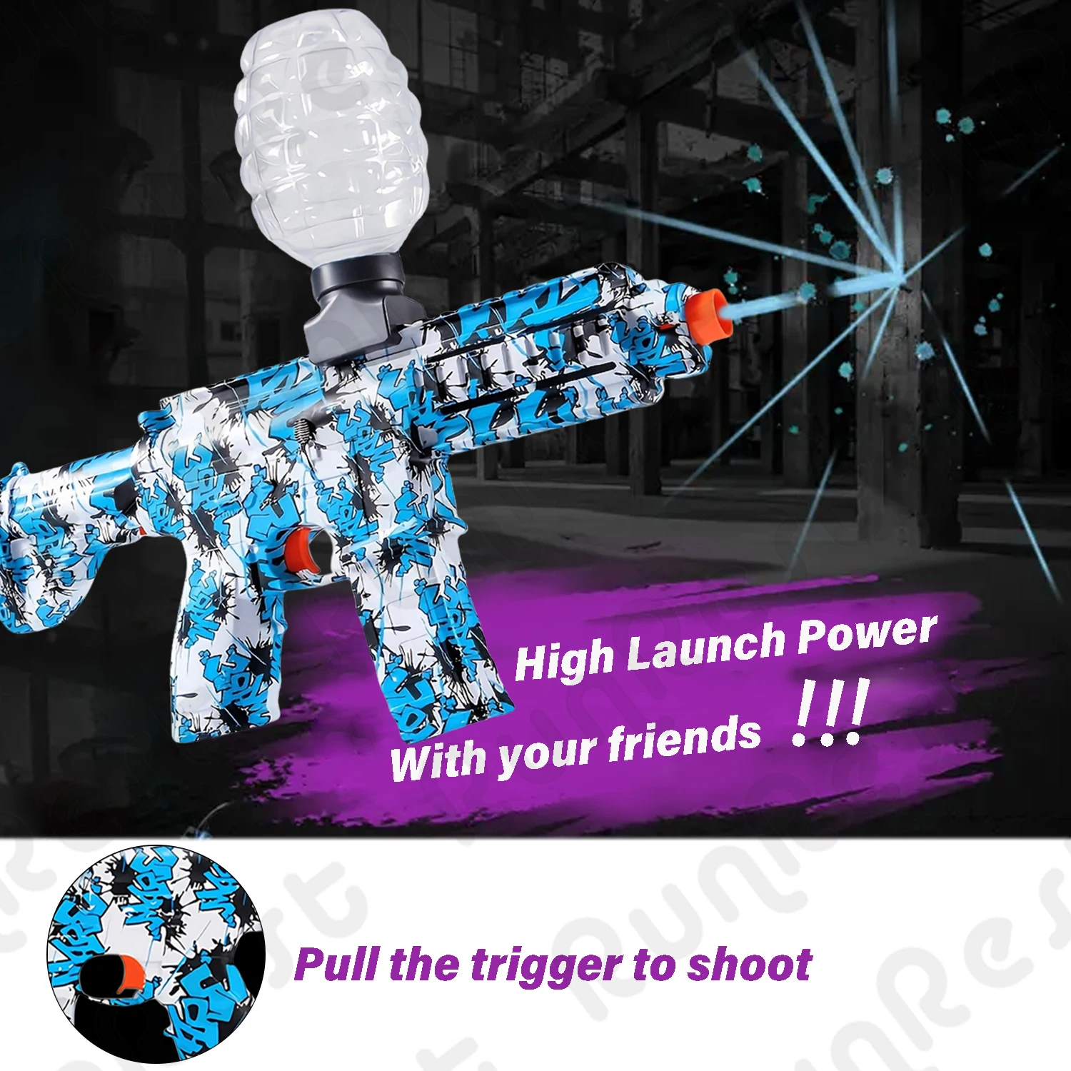 Boule électrique Blaster, balles pistolet Orbeez haute Performance balle Blaster pistolet jouet Cool pistolet, jouets de balle d'éclaboussures rechargeables