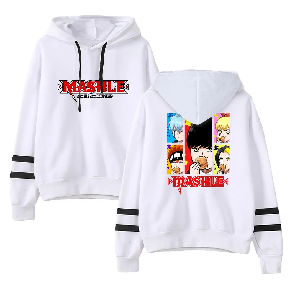 2023 Anime Mashle Magic and Muscles Pocketless Parallel Bars Sleeve Sweatshirt Women Men's Hoodie Harajuku Streetwear Clothes