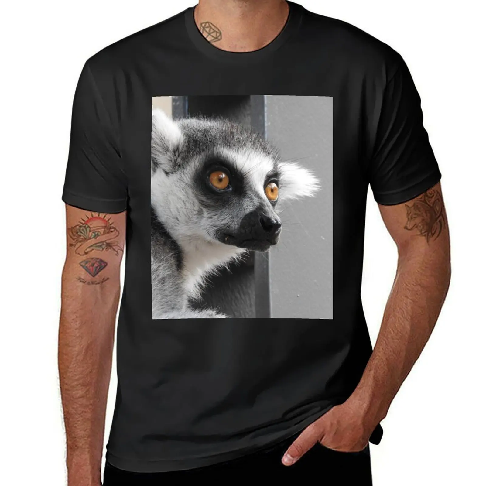 Ring Tailed Lemur T-Shirt plain funnys plus sizes men t shirt