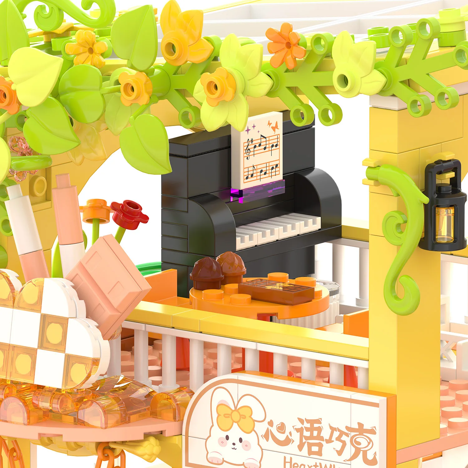 

Игровой набор Street Scene Heart Chocolate Workshop: развивающие строительные блоки для девочек, обучающий конструктор для детей №612052-53