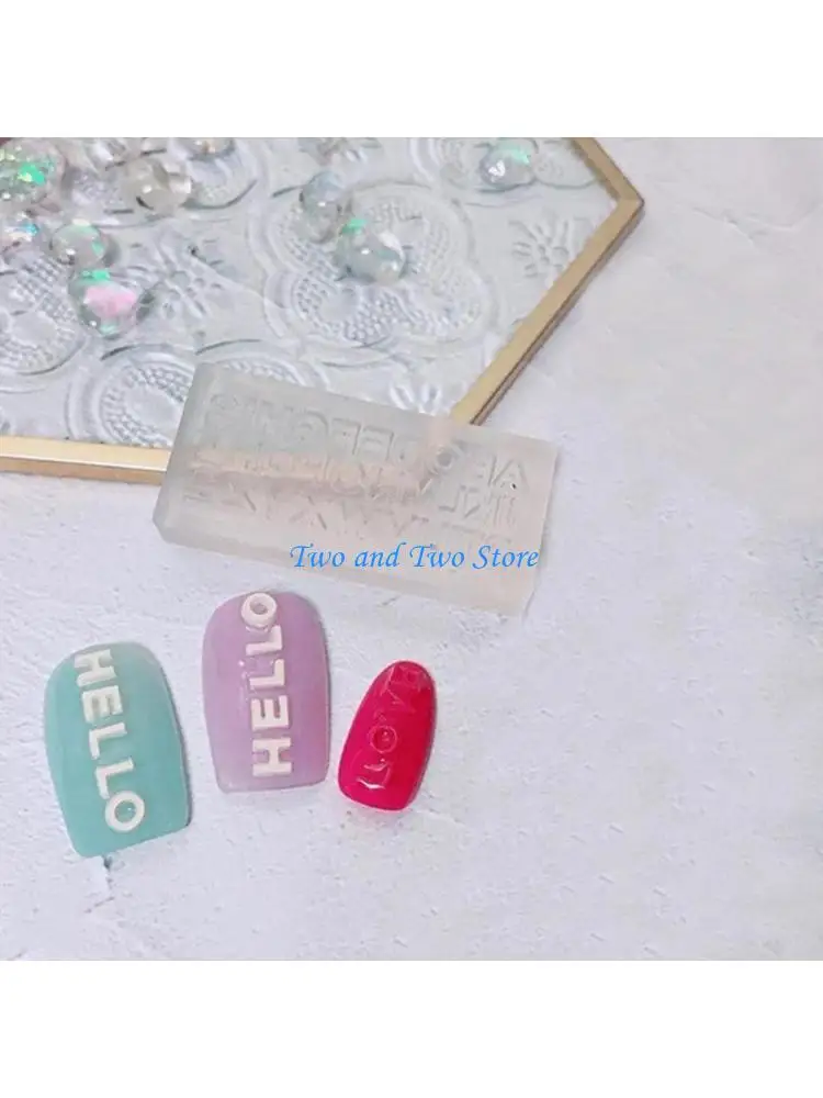 HX6F Easy to Remove English Letter Silicone Mold 5Pcs Soft Craft Molds Art Mold
