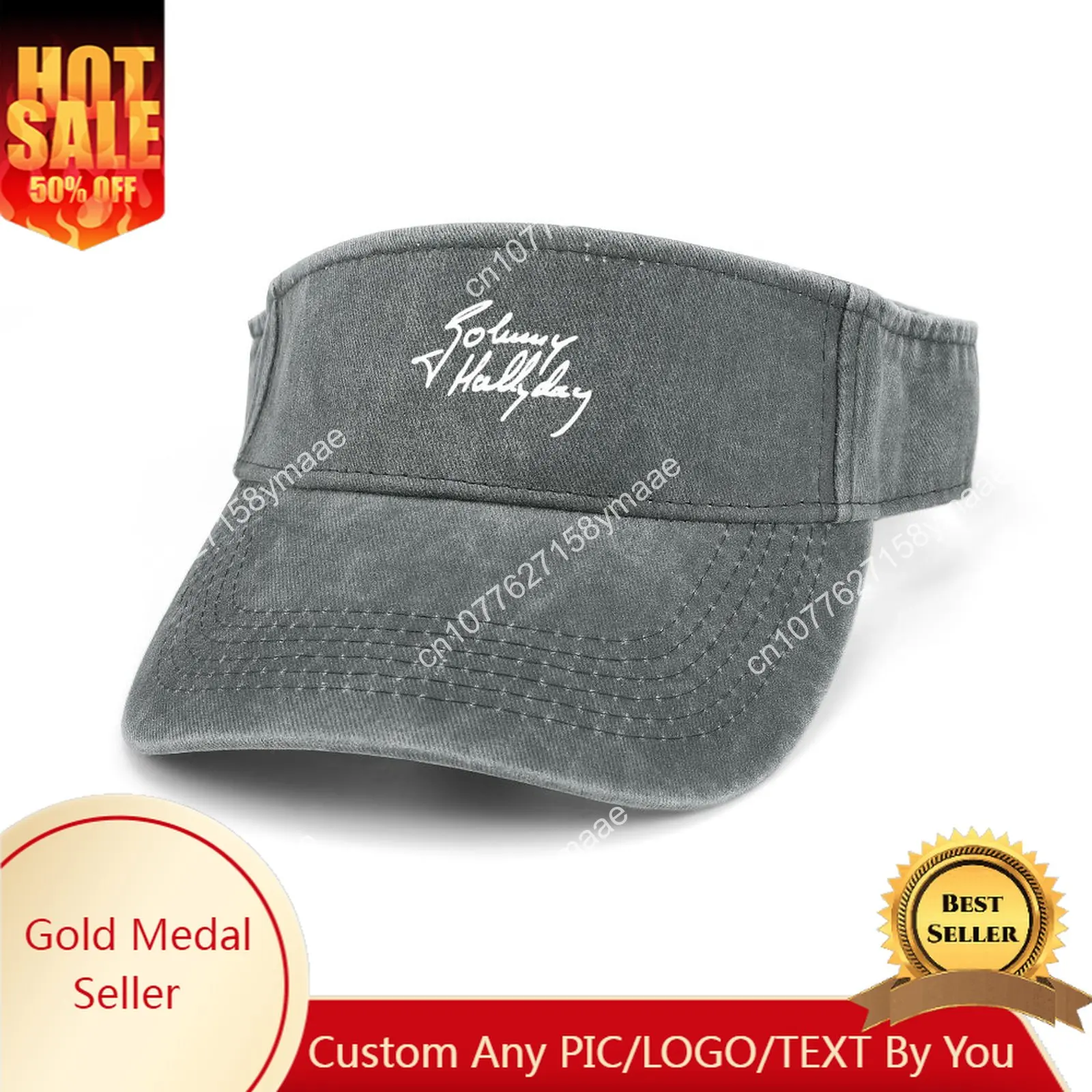 

Johnny Hallyday Sun Visor Leaky Top Cowboy Hats Mens Womens Customize Cap Sports Baseball Tennis Golf Caps Empty Open Top Hat