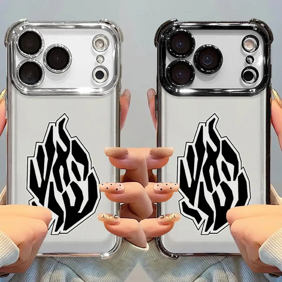 Fashion Flame Pattern Soft Phone Cover Case for iPhone 16 17 Pro Max 14 12 13 17 Air 11 15 Plus