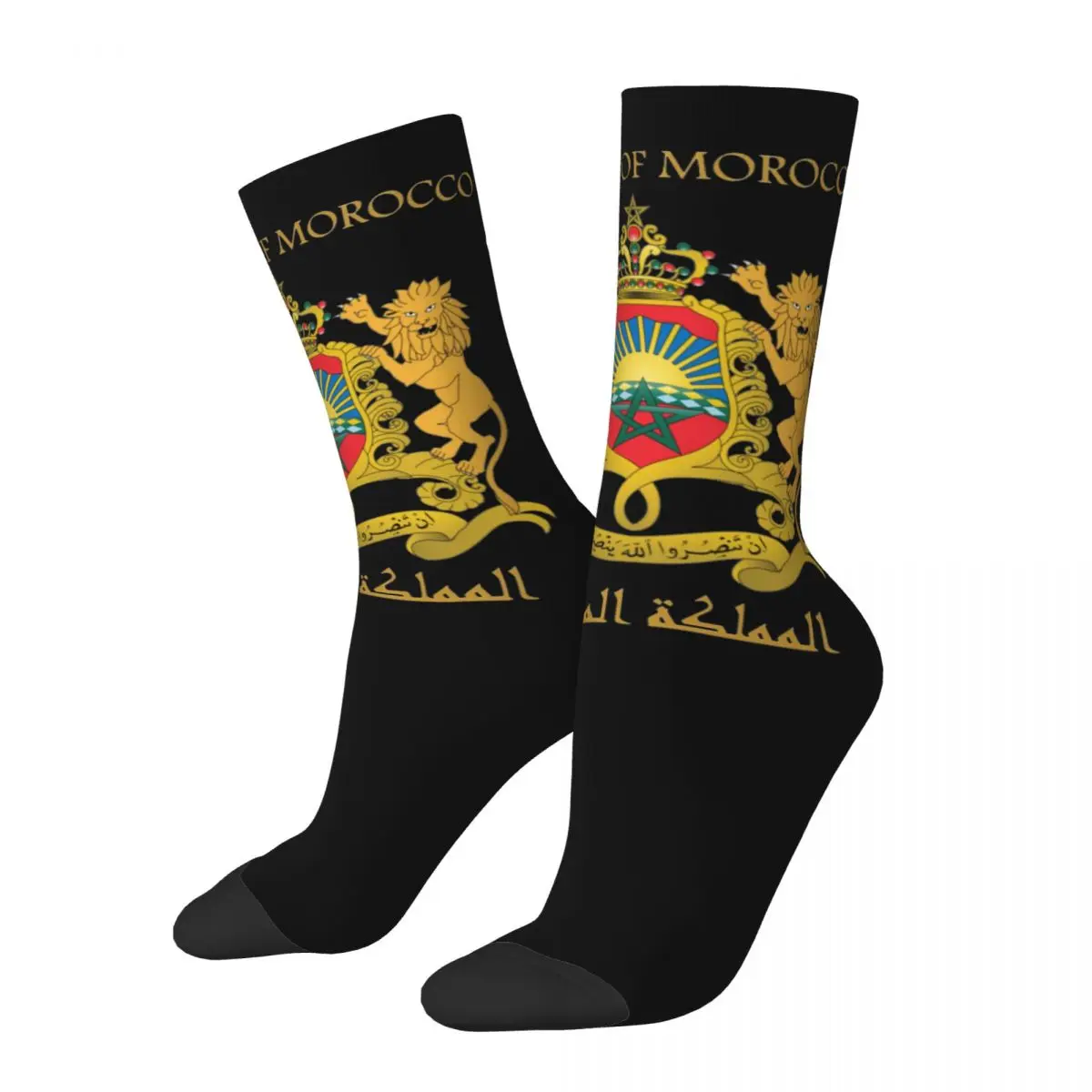 Autumn Winter Retro Men's Women's Kingdom Of Morocco Socks Sweat Absorbing Crew Socks