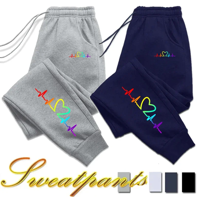 

Hot Sales Womens Sweatpants Color Printing Sports Pants Fitness Jogger Trousers Daily Casual Street Sweet Woman Pants Running