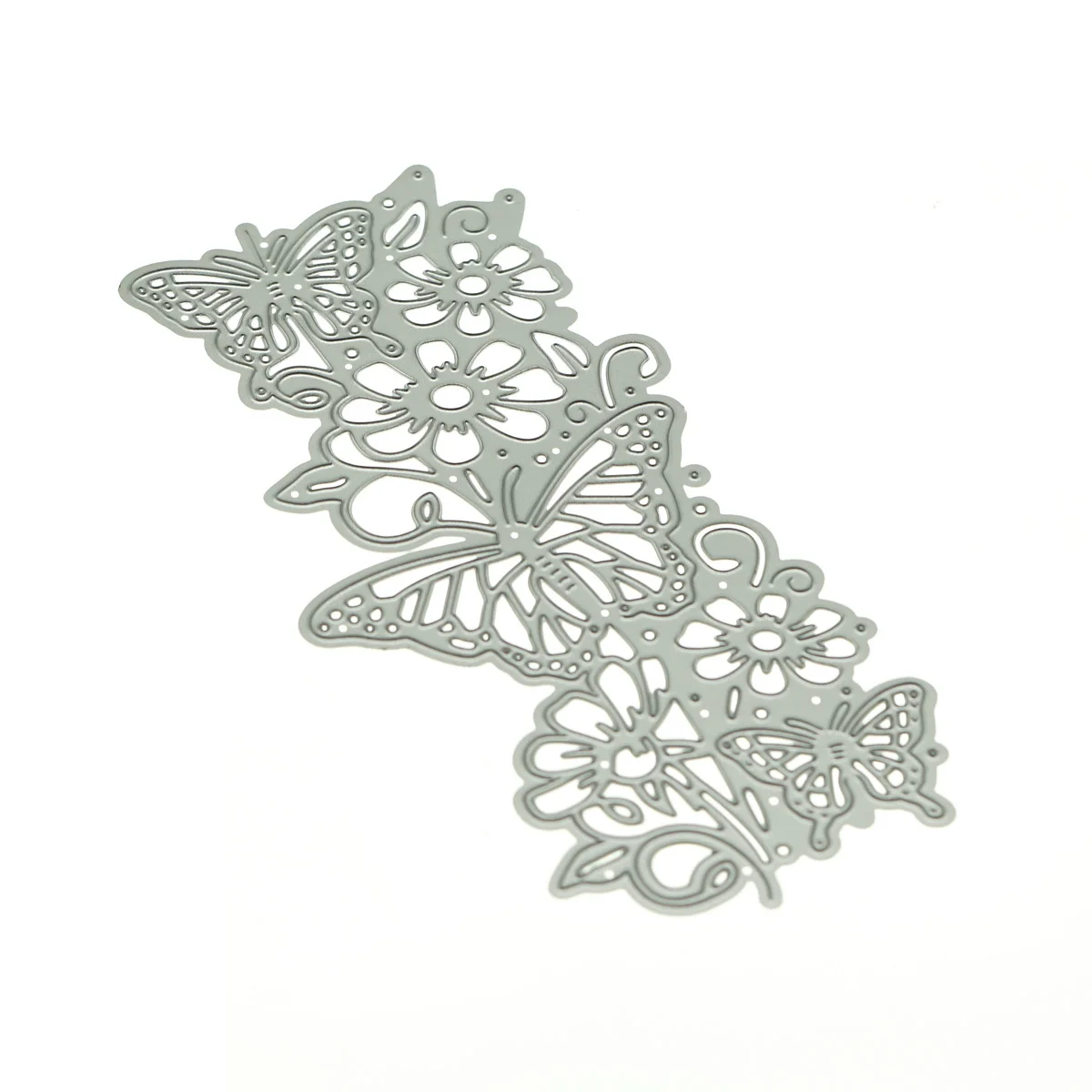 Metal Cutting Die Butterfly In Flower For Greeting Card Border Decorating Scrapbooking Postcard Cover Punch Cut Stencil
