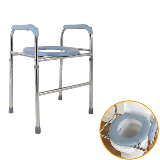 الصين متفوقة الجودة المعاقين قضبان سلامة المرحاض الإطار الصلب المرحاض درابزين مساعدة مقبض إمساك لكبار السن #4