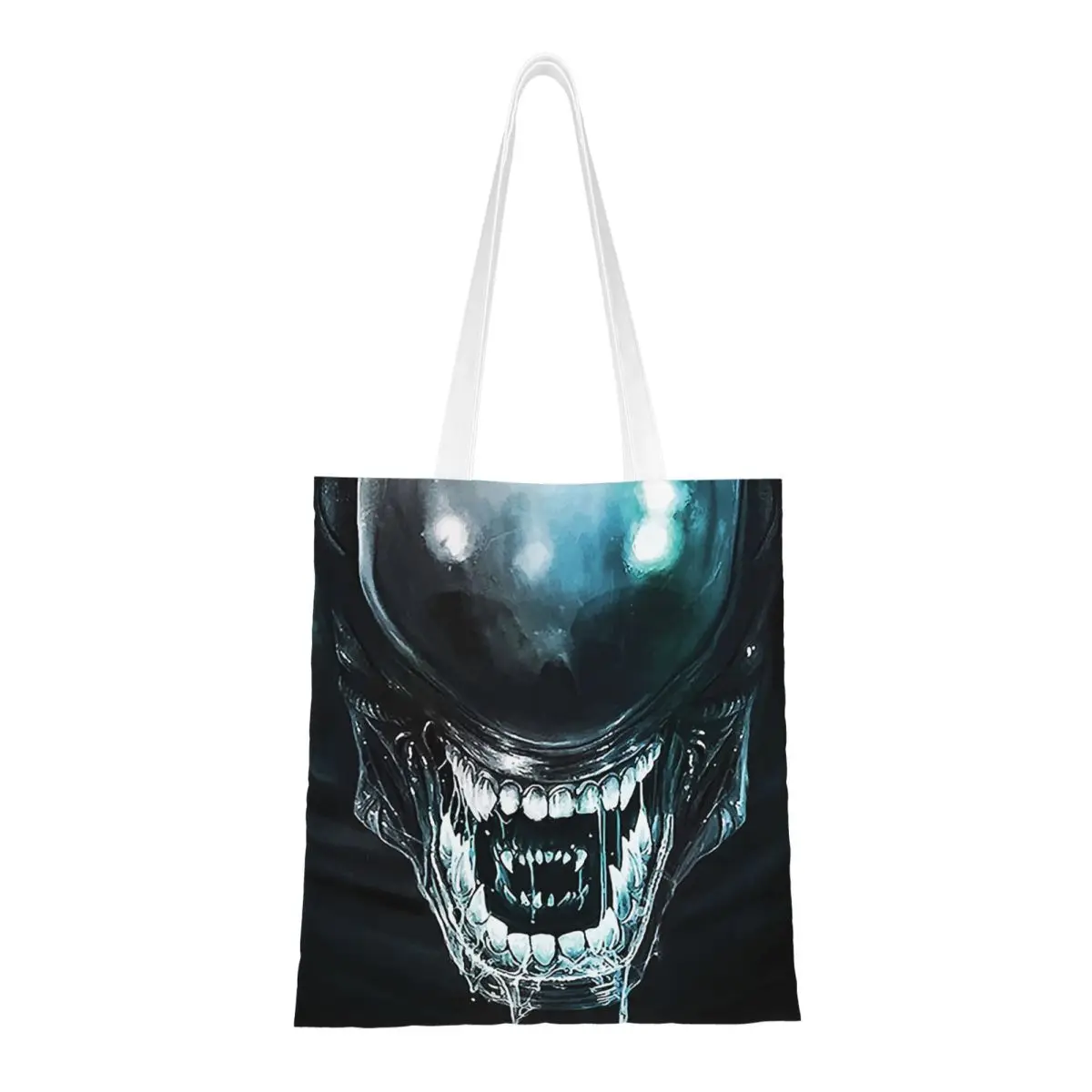 

Xenomorph Alien сумки для покупок женская парусиновая большая сумка складная сумка через плечо для девочек дорожная сумка