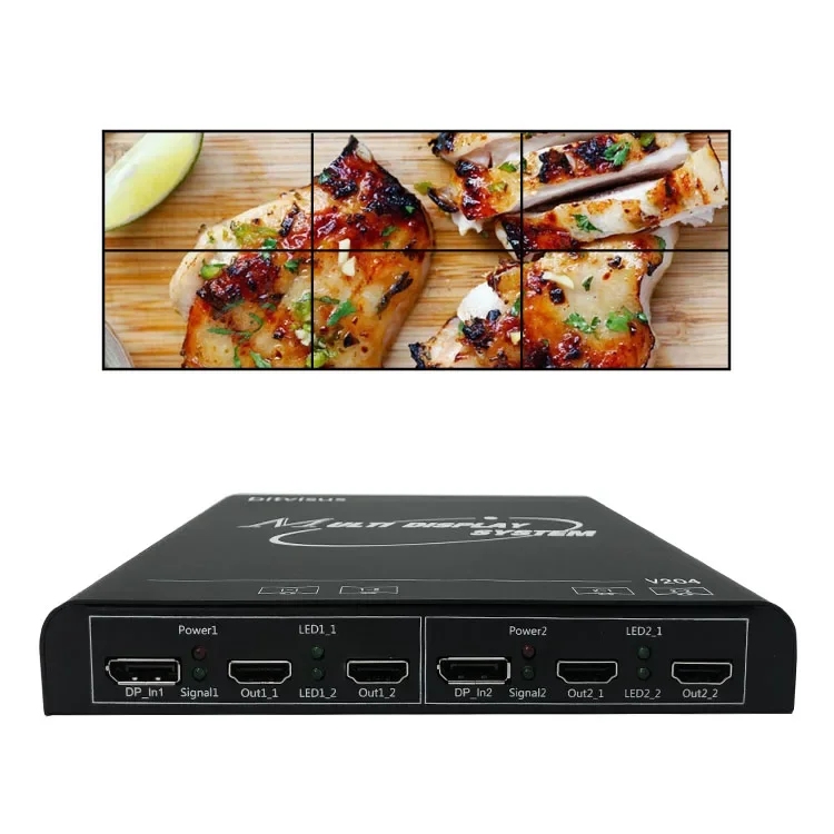 2025  Cheap Price 4k60HZ 2X2 3X3 Video Wall Controller 2 HDMI Input 4 HDMI Output Video Wall Processor