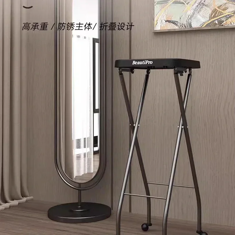 

Black Folding Salon Trolley Simple Tools Equipment Station Beauty Trolley Hairdressing Cart Carrinho Auxiliar Lash Designer