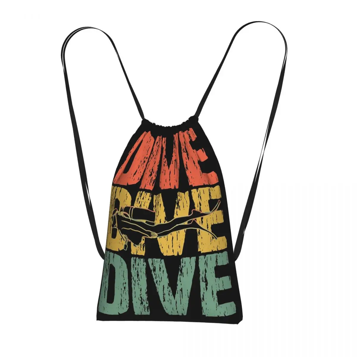Scuba Diving Adventure Ocean Dive Diver Backpacks Multi-function Drawstring Bags Shoes Bag Book Bags for Travel Students