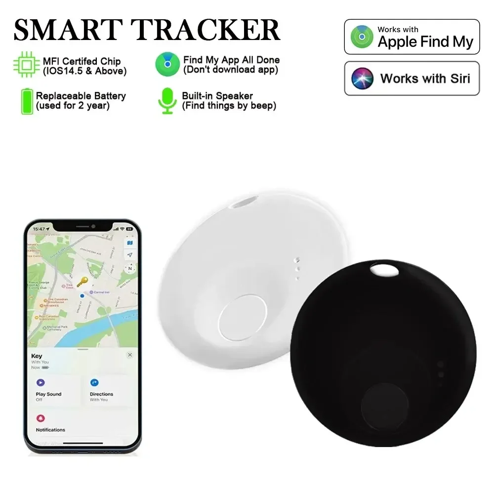 Bluetooth GPS Tracker Smart Tag Airtag Work with Apple Find My APP ITag Locator Air Tags Pet Key Finder for iOS Pet