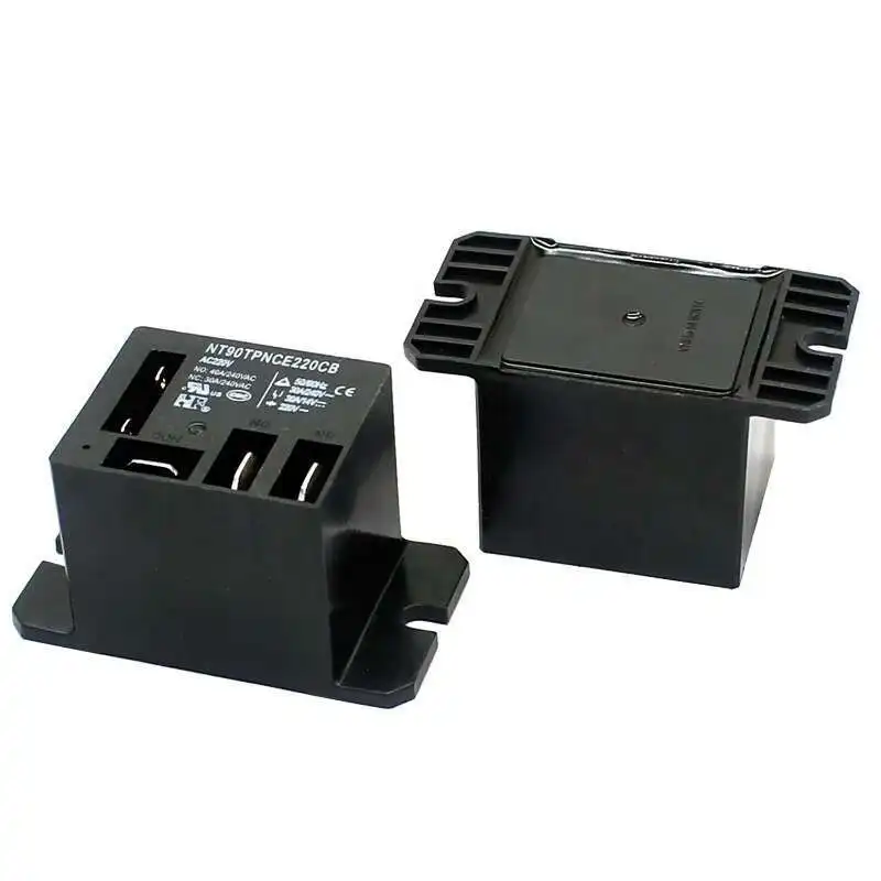 

Power AC120V Coil 30A SPDT(1NO 1NC) 10 Quick Connect Terminals Wires Mini Relay With Flange Mounting