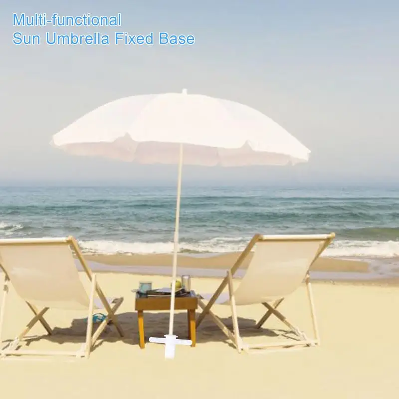 Portable Fixed Beach Umbrella Base, Sand Anchor, Parasol Ground Anchor, Sunshade Bracket, Hanging Hooks for All Beach