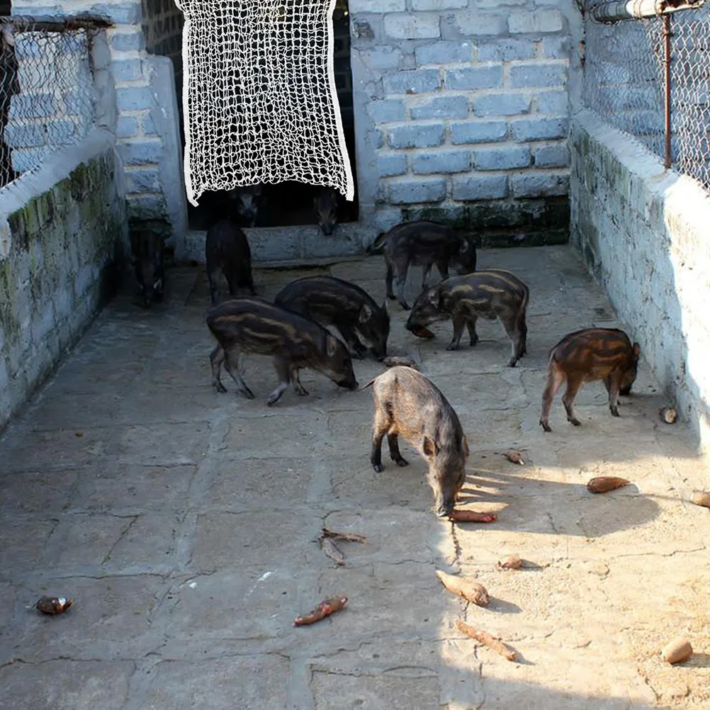 حقيبة تغذية الحصان المحمولة سعة كبيرة قماش شبكي حقيبة قش الحصان في الهواء الطلق كيس تخزين القش خفيفة الوزن شبكة متينة مع