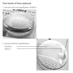 small lens 97mm Double Convex Lens Optical Magnifying Glass 3x/10x or 5x Optional