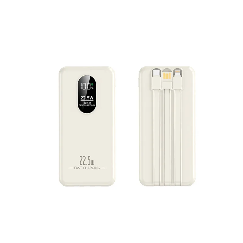 

Новый ультратонкий внешний аккумулятор 22.5W с быстрой зарядкой, встроенным кабелем, двусторонней передачей энергии, большой емкостью, компактный и портативный.