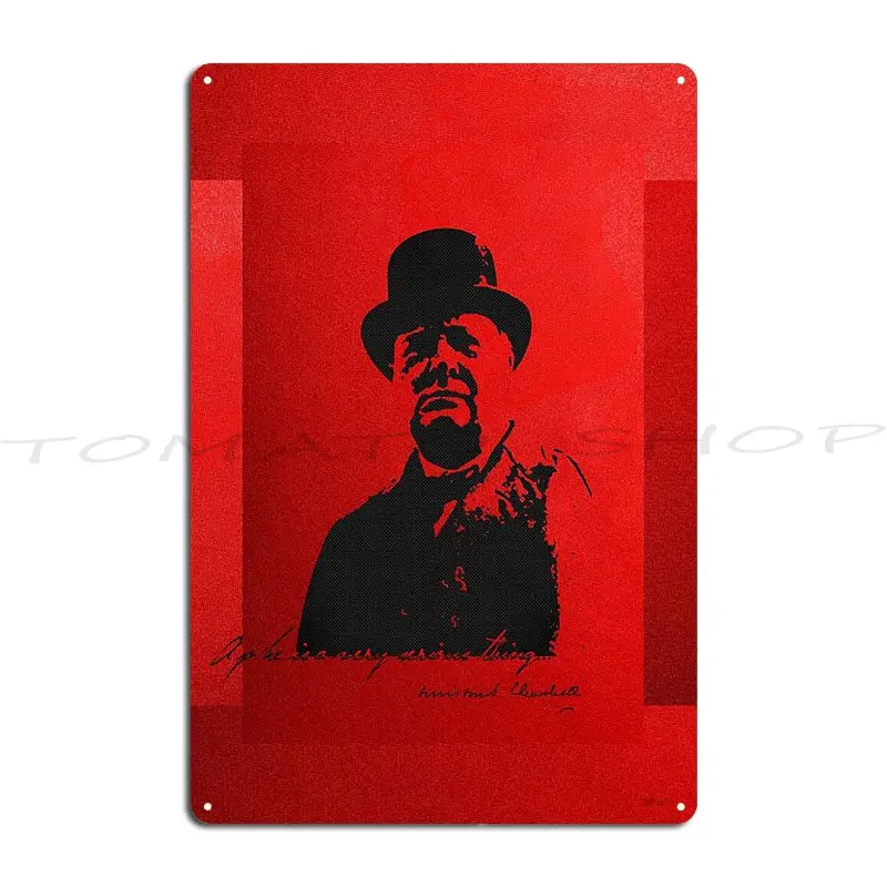 Winston Churchill Effort Inspirational Quote  Metal Sign Wall Mural Wall Plaque Party Garage Plaques printed  Tin Sign Poster