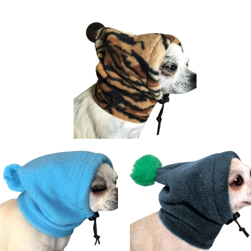 Winter Pet Cat Dog Hat Christmas Warm Drawstring Adjustment Windproof Pet for Small Medium Dogs Outdoor Kitten Hats