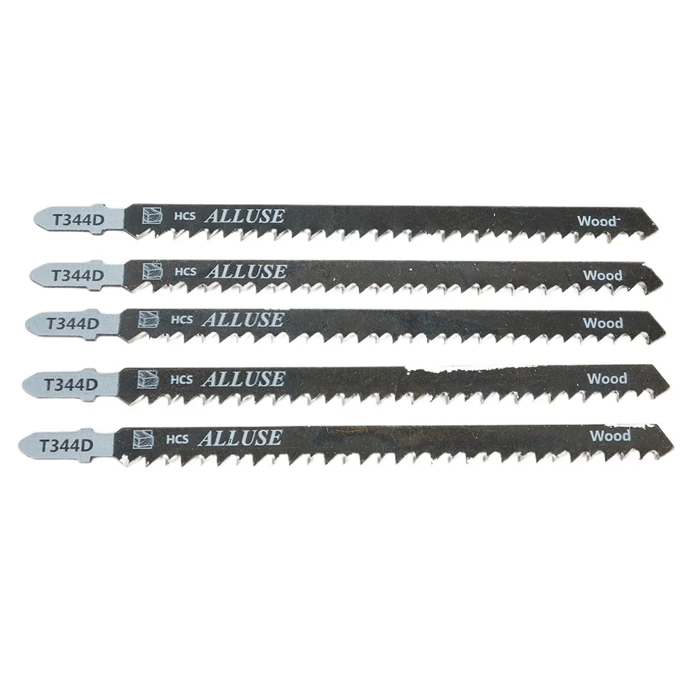 Aaaaa5pcs t344d jigsawsaw lâminas cortador alternativo 6t t-shank lâmina de serra para placa de madeira corte de plástico ferramenta para trabalhar madeira