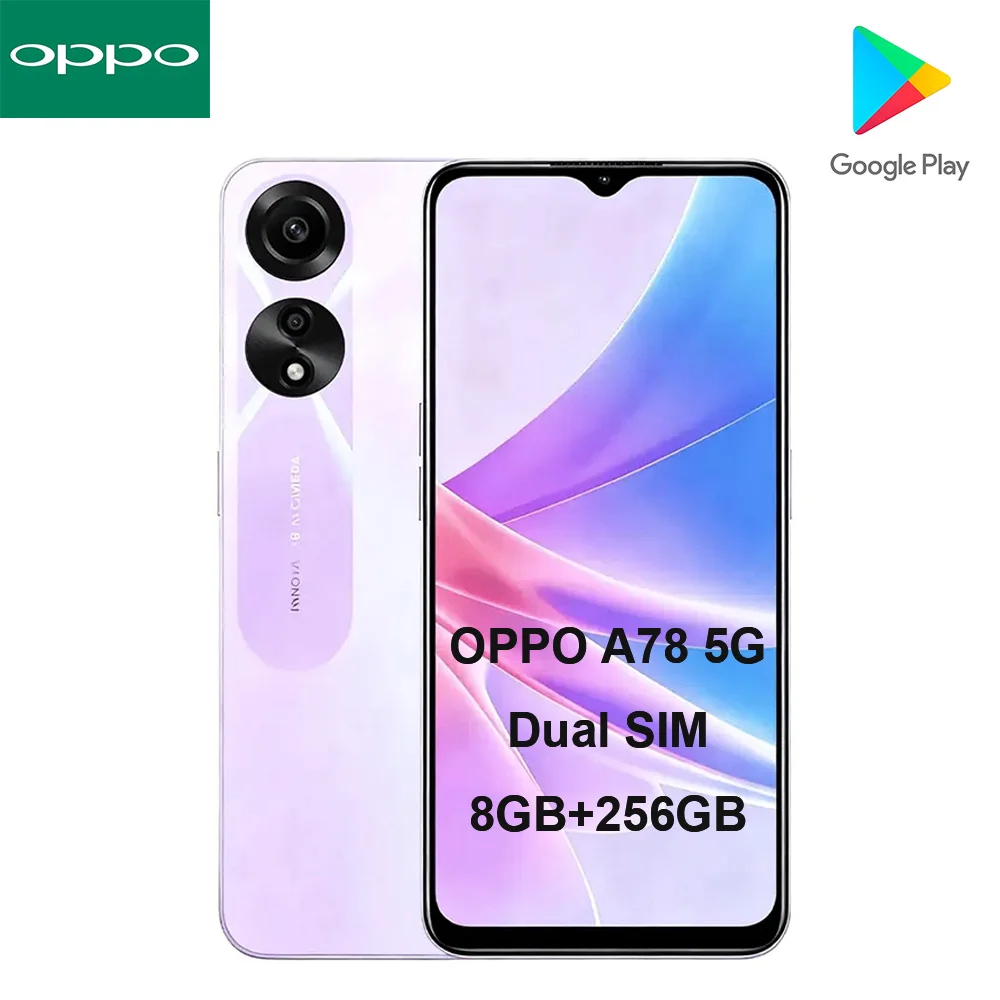 Original OPPO A78 5G International Version 4GB+128GB/6GB+128GB Android 13 ColorOS 13 Google Services Full Netcom Mobile Phone