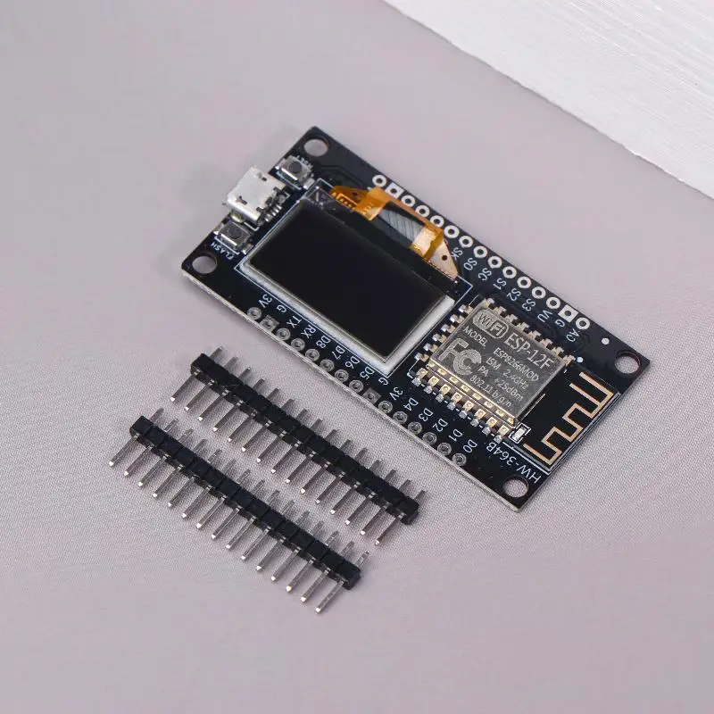 Papan Pengembangan ESP8266 Mengintegrasikan Layar OLED 0,96 Inci Dengan Casing Pelindung, CH340, Modul Nirkabel WiFi ESP12E Tipe C