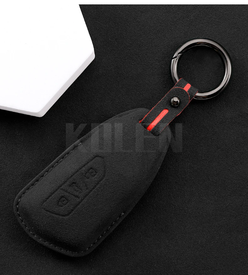 Leder Auto Fernbedienung Schlüssel Fall Abdeckung Shell Für VW Volkswagen Golf 8 2020 Skoda Octavia A8 2021 SITZ Leon MK4 schlüssel Schutz Halter – Detail 8
