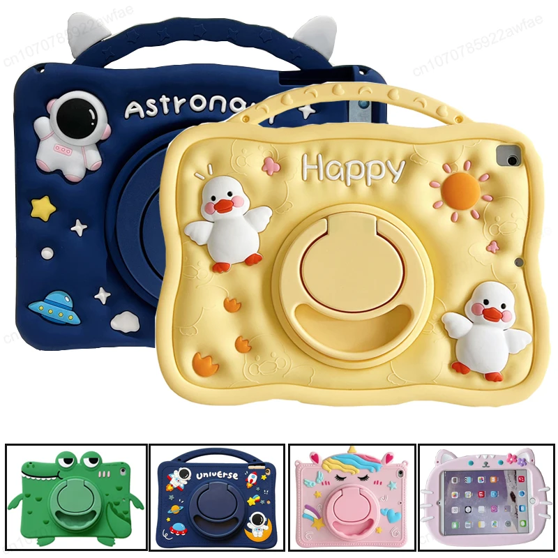 Etui do Samsung Galaxy Tab A9 Plus S9 FE S8 S7 11 cali A8 10.5 A7 S6 Lite 10.4 A 10.1 8.0 T290 Kids Cartoon Tablet Stand Cover