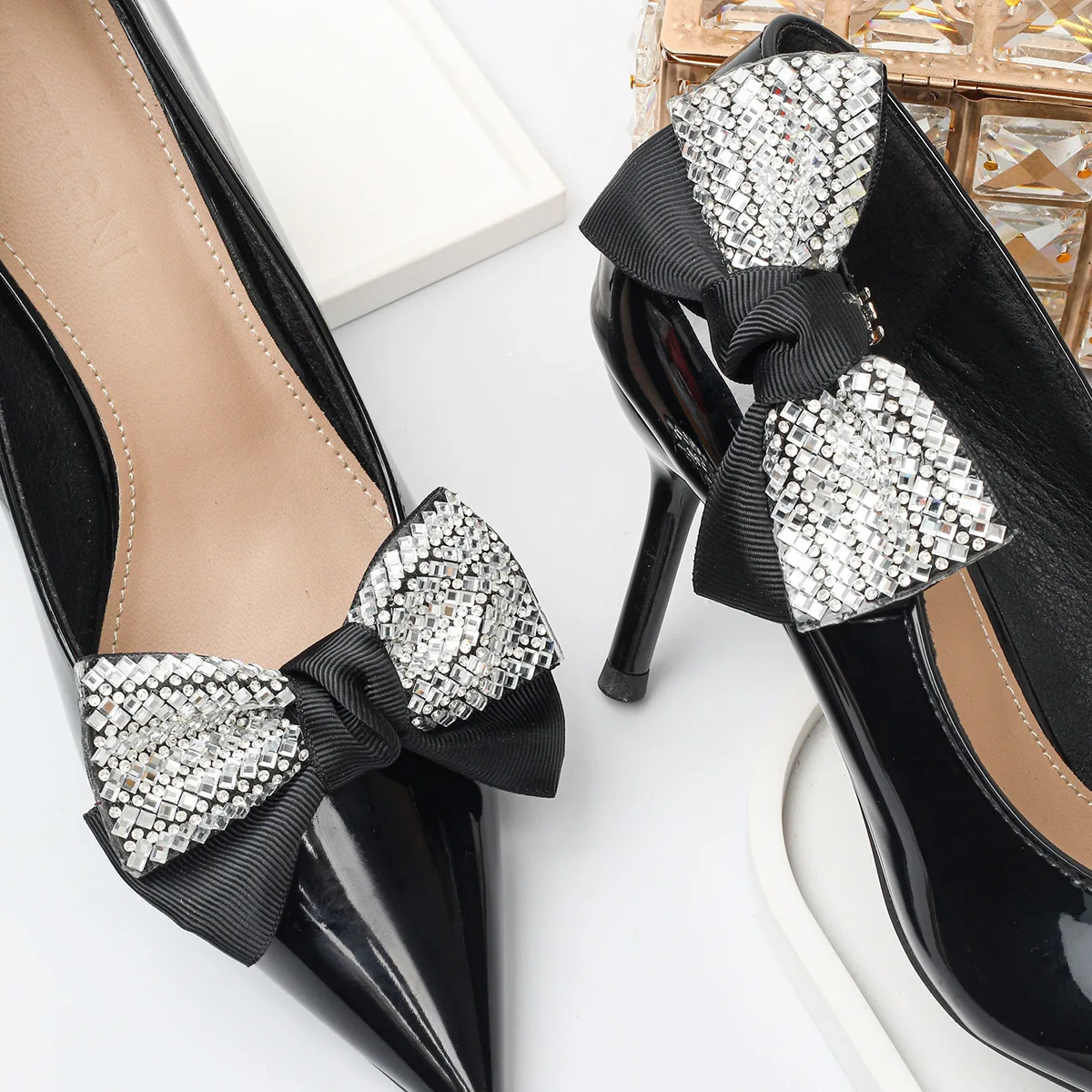

ornaments for high heel DIY shoes decoration shoe bow for bridal shoes wedding heel pin for love shoes shoes charm shoe clips