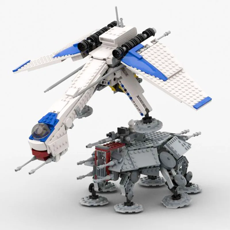 1075PCS Famous star battle Movie MOC Republing Dropship and AT Walker model DIY creative ideas TE ChildToy Gift Christmas Blocks