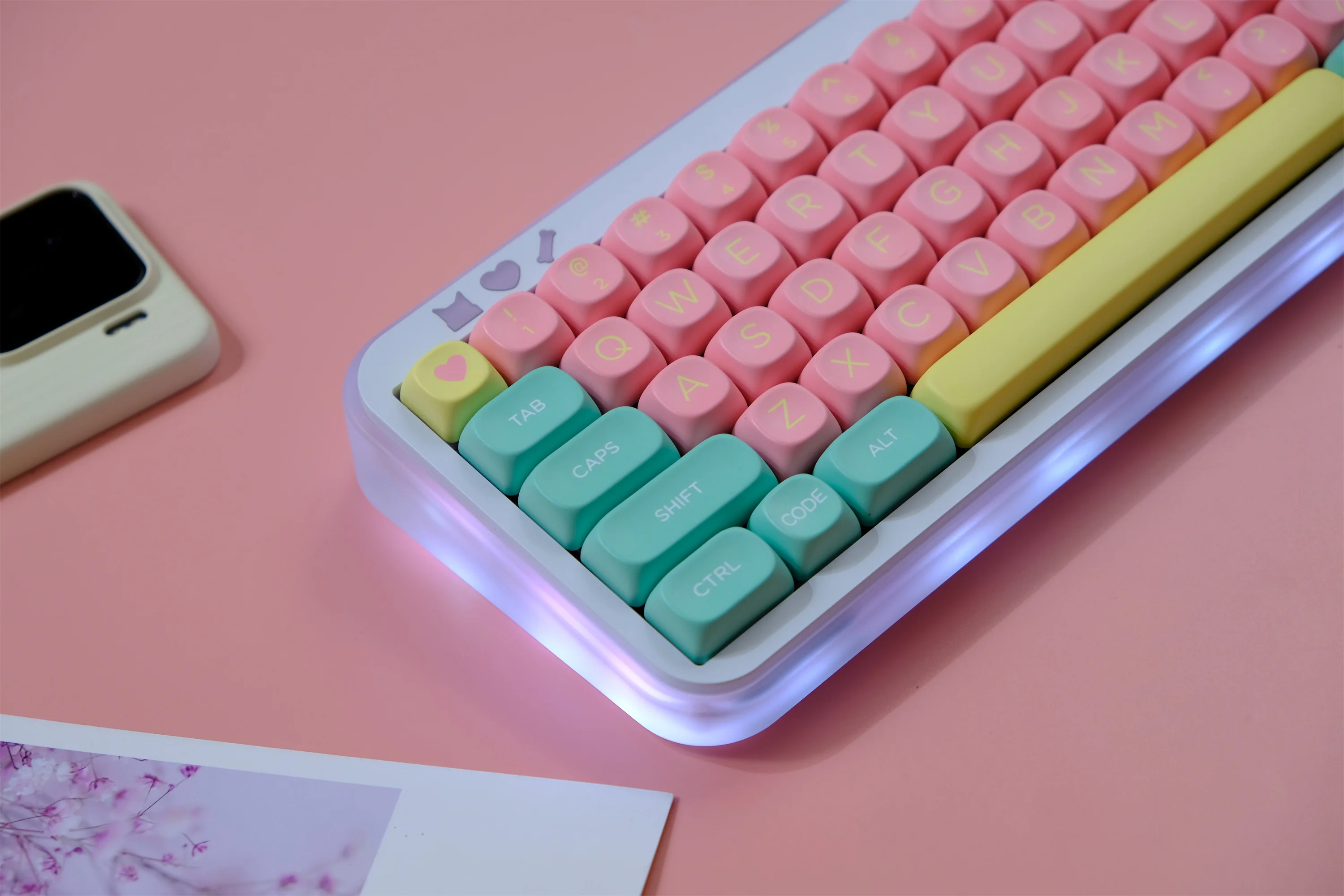 Lollipops 132 Keys Keycaps Set PBT Material MOA Profile DYE-SUB Wooting Personalized For CHERRY MX Switch Mechanical Keyboard
