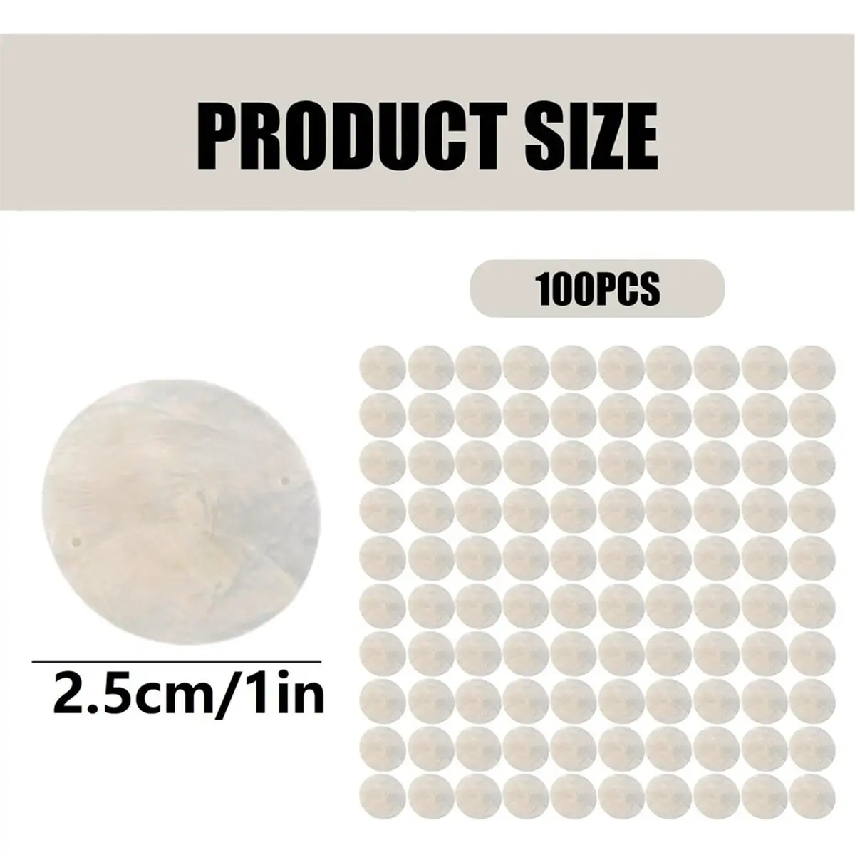 Capiz Shells - 100PCS 1 Inch Round Shells with Holes, Polished Natural for Crafting Jewelry Making DIY