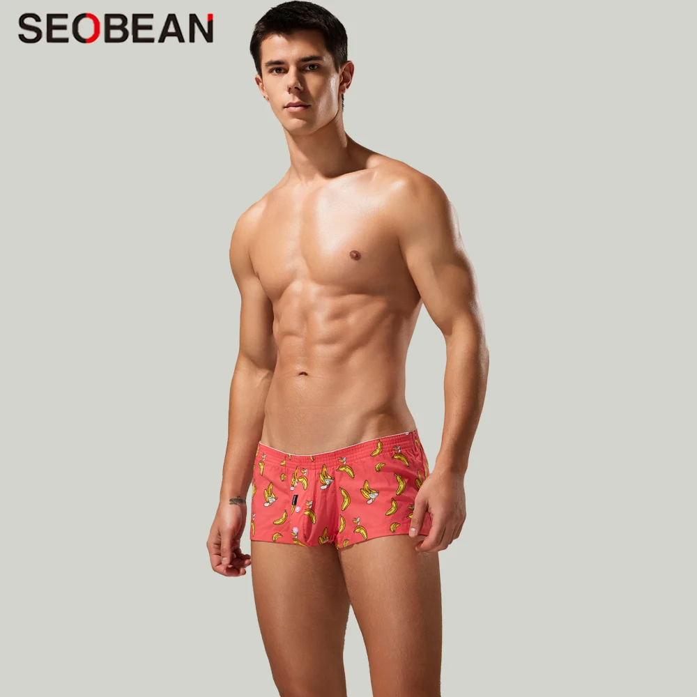 

SEOBEAN мужские новые домашние брюки клетчатые шорты для сна шорты с героями мультфильмов удобные мужские шорты-боксеры из 100% хлопка мужское нижнее белье