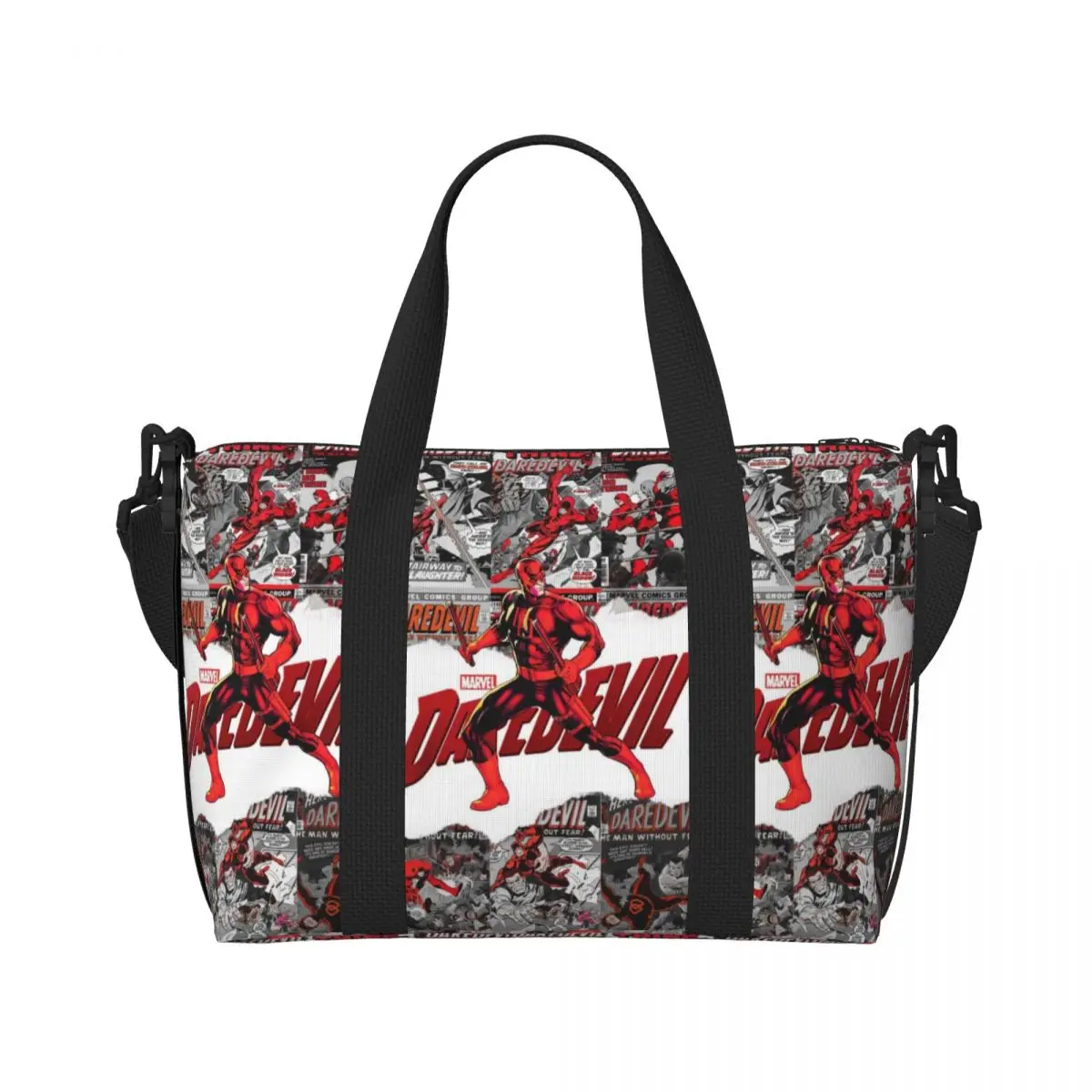 Custom Comics Beach Tote Bag Women Daredevil Large Compartment Beach Gym Travel Bags