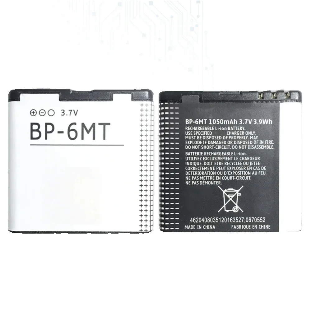 Аккумулятор BP-6MT 1050 мАч для Nokia N81 N82 N81-8G E51 E51i 6720 6720C BP 6MT