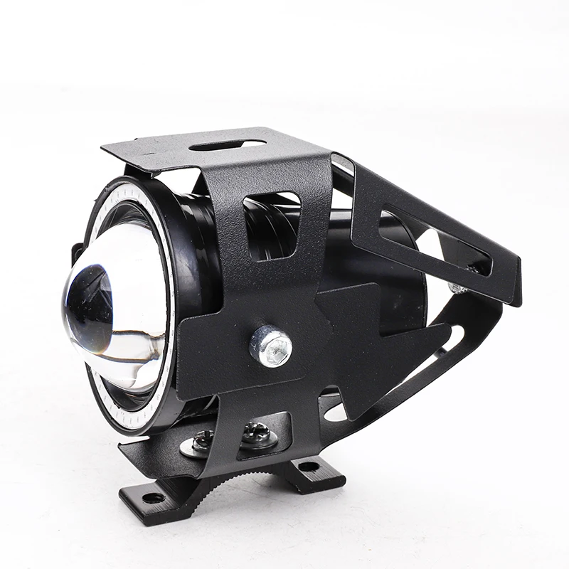 Angel Eyes Headlight 12V Led Lights For Motorcycle Flashing Long Range DRL Additional Spotlights Lamp Lense Fog Lights
