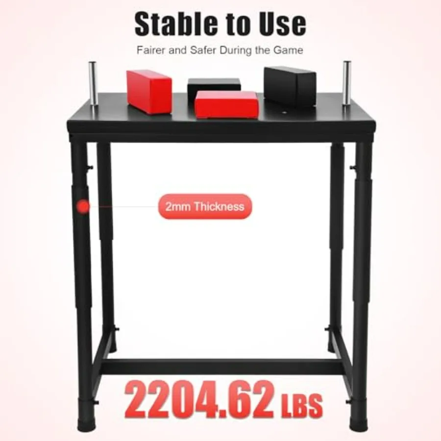 طاولة معدات تدريب مصارعة الذراع للاستخدام المنزلي في صالة الألعاب الرياضية والنادي مع وضع وسادات قابلة للتعديل للممارسة التنافسية والتزلج