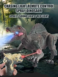 2in1 Five Way Infrared Tracking Chasing Light Remote Control Spray Dinosaur Spray Sound Light Red Light Birthday Gift For Boys